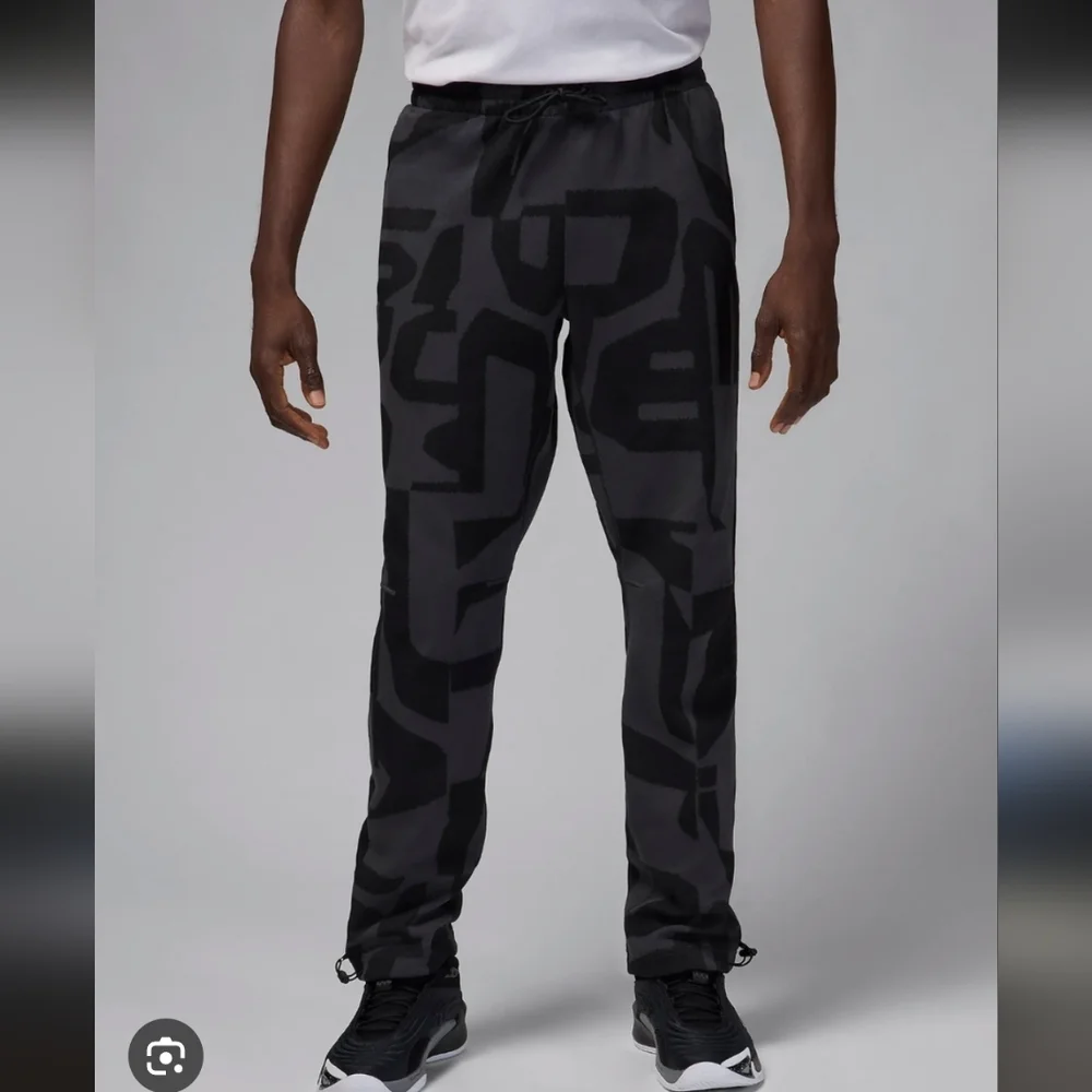 Jordan Sports Men's Black Patterned Dri Fit Pants_XL